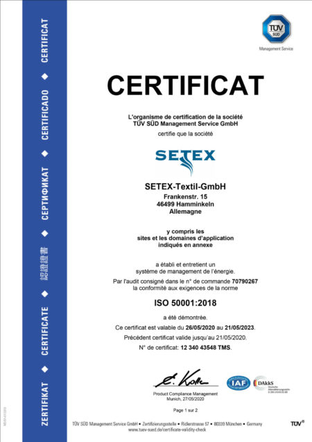 Setex ISO 50001-2018 Certificat until 2023-1