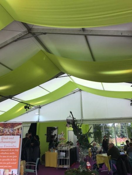 Tenture en coton gratté en situation