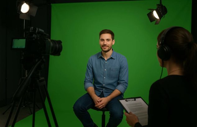 Scène de production vidéo en studio